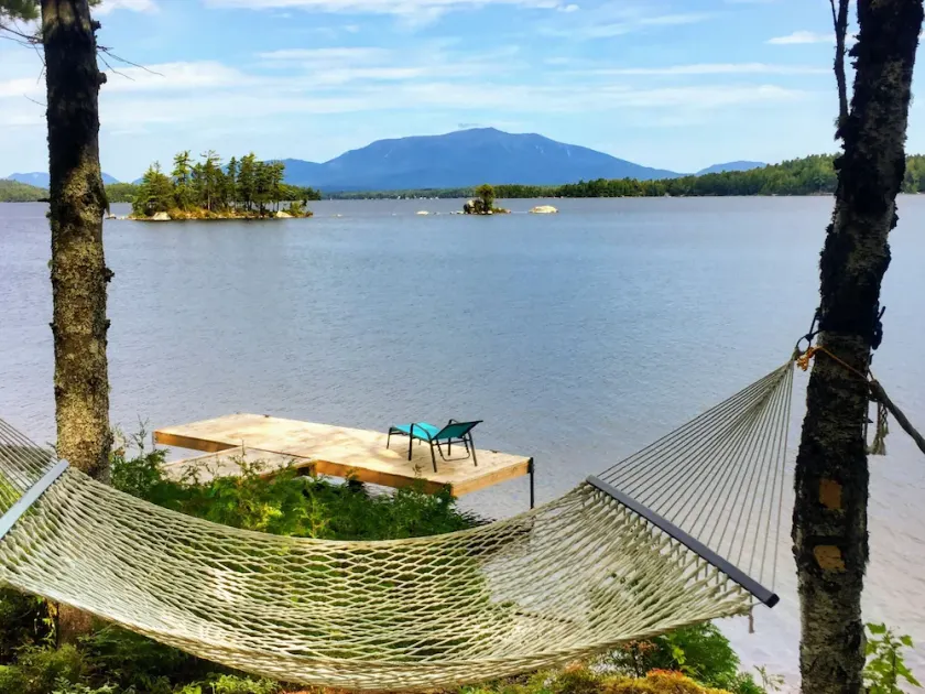 Secluded Katahdin View, Lakefront Bliss & Beach Cove Retreat - Image 1