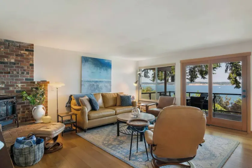 Breathtaking Mountain & Water Views – from the covered, heated deck, (enjoyable year-round)<br>Private Hot Tub for 3 – professionally serviced after every stay<br>Exceptionally well-stocked kitchen and very comfortable beds<br>Dog-friendly - fenced & - Image 1