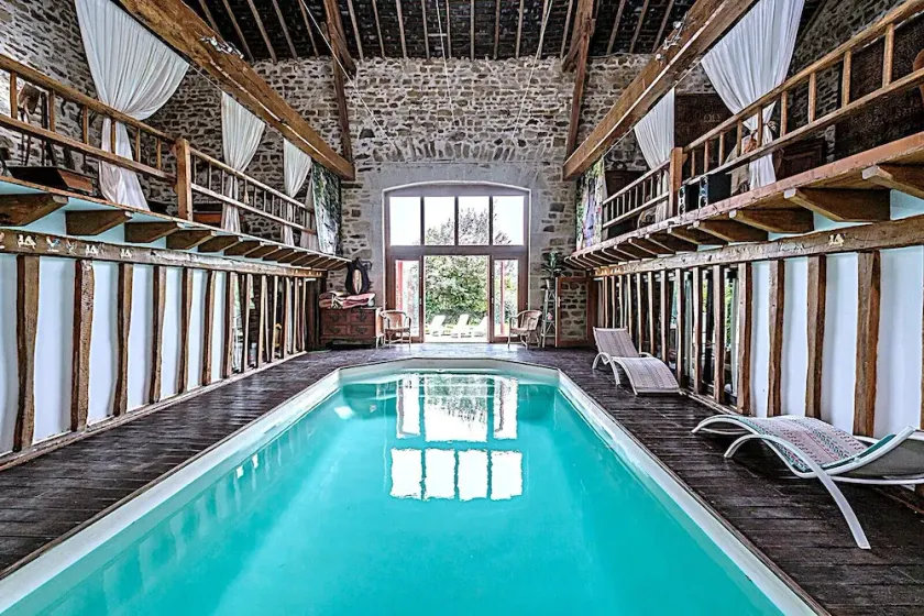 Gite piscine intérieure privée chauffée - Etang de pêche - Ferme, animaux - Image 1