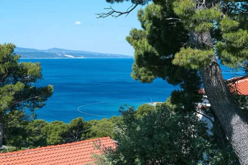 Appartement de trois chambres avec la terrasse et la vue sur le mer Brela, Makarska (A-2717-b) - Image 1