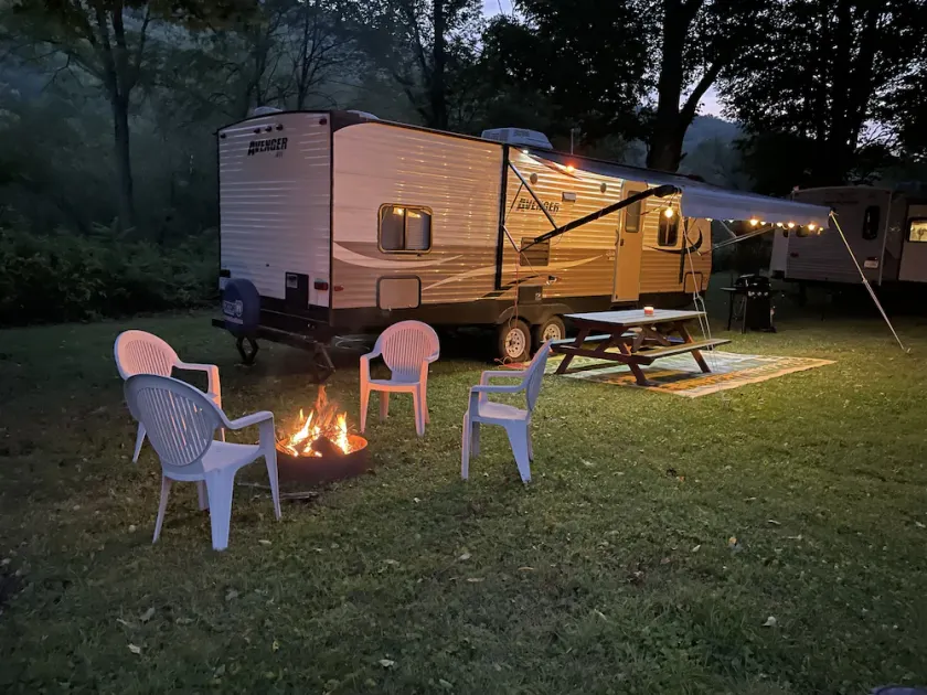 Private Creekside RV Stay Near Ellicottville NY @ Campground Adventures - Image 1