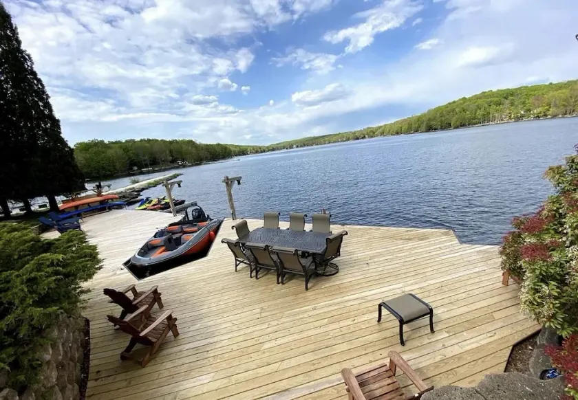 Luxury Lakefront Living: 100' Dock; Kayaks; SUP; Firepit; Rustic Elegance Await! - Image 1