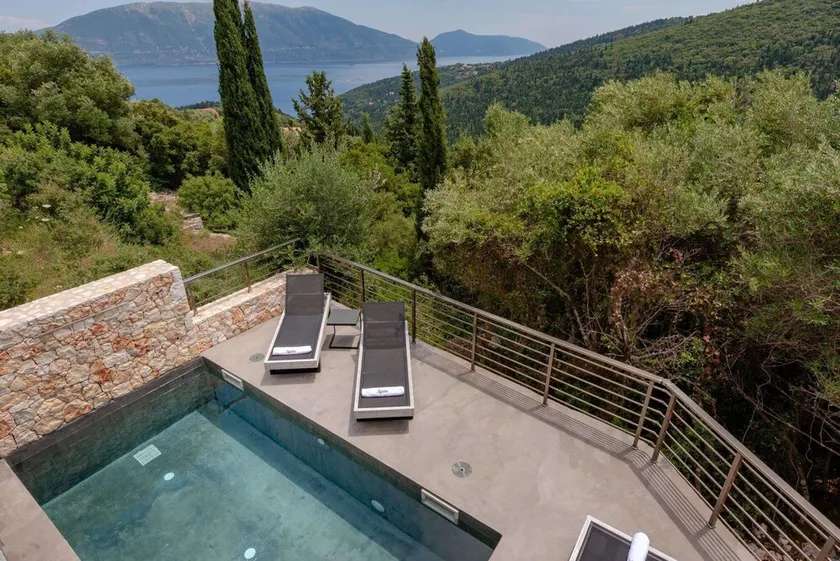 Contemporary Villa with A/C, Private Pool, Panoramic Hillside and Sea Views 10 mins from Fiscardo! - Image 1