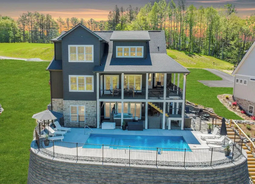 Hideaway Ridge, Lakefront NEW Luxury w/ 7-Bedrooms + Heated Salt Pool, Covered Decks, Hot Tub & Dock... - Image 1