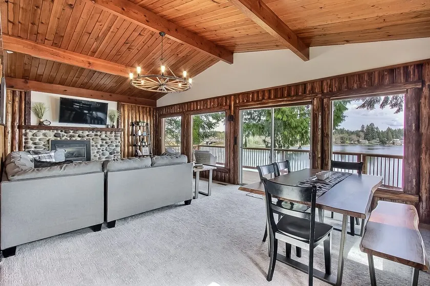 Lakefront Cabin w/Hot Tub, Game Room, Kayaks & Mt. Rainier VIEW - Image 1