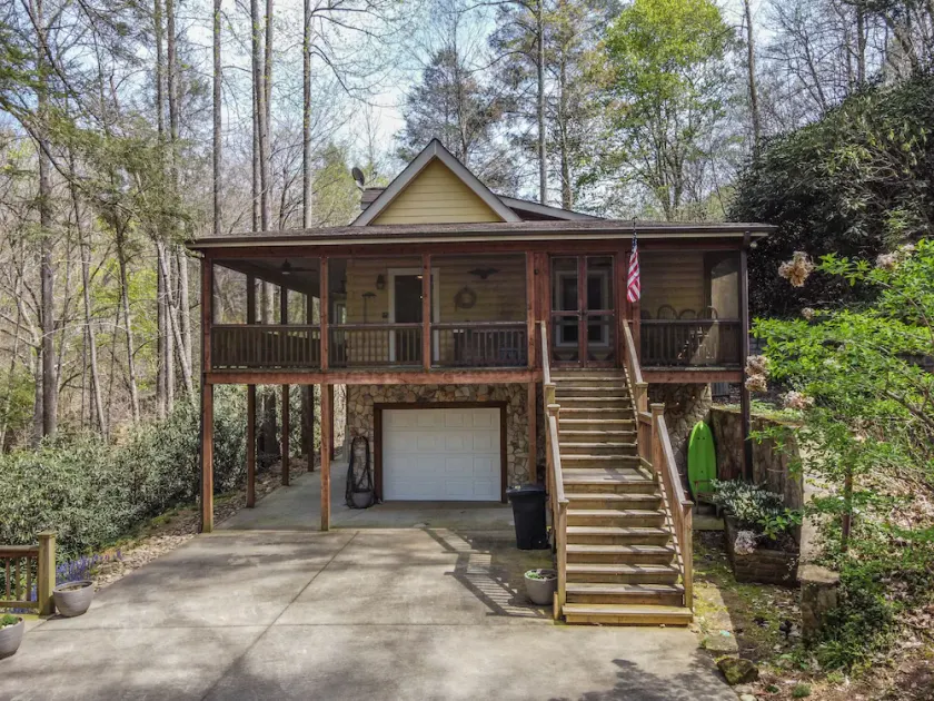 The TrainStation | Secluded Cabin with Large Deck, Waterfall, & Hot Tub! - Image 1