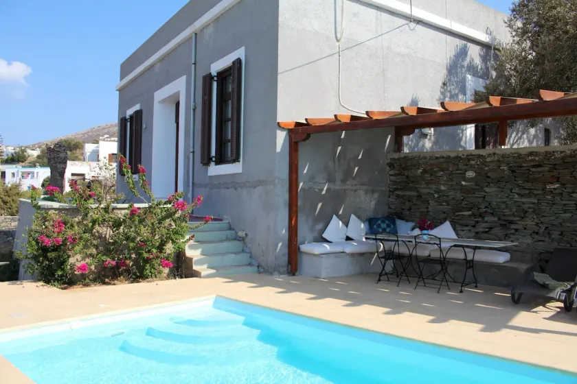 Smuk villa med pool direkte på havet, wifi, 8 pers. | Syros, Cyclades - Image 1