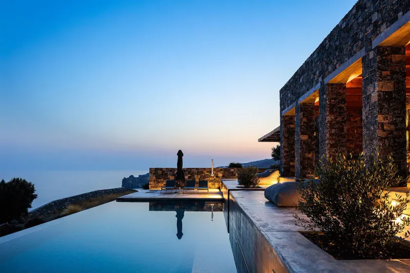 Seafront Brand New Villa by the peaceful Agios Pavlos beach - Image 1