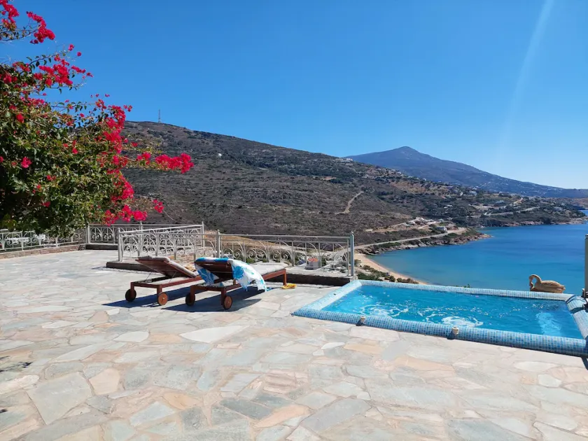 Andros Private Villa Overlooking the Blue Aegean Sea - Image 1