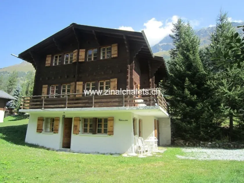 Appartment in a chalet in Zinal - 2 bedrooms with 2 beds - living room - TV broadcasting - kitchen - - Image 1