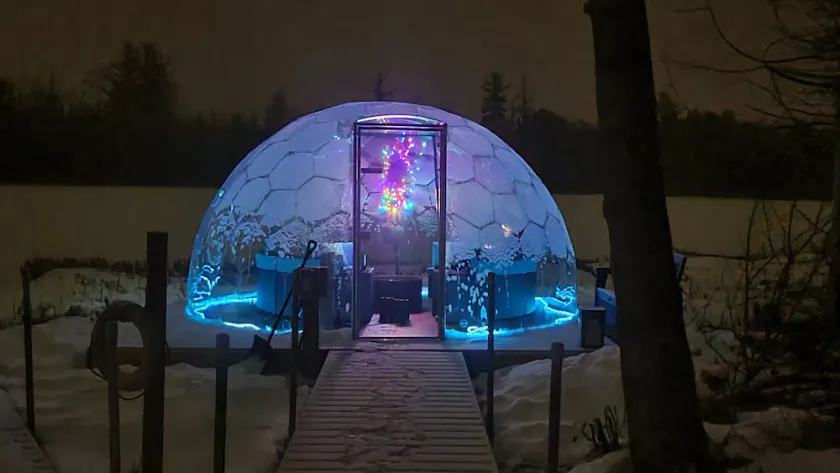 Amazing Dome! Panoramic Barrel Sauna! Hot Tub! Sleeps 6 Pet Friendly, Fire Place - Image 1