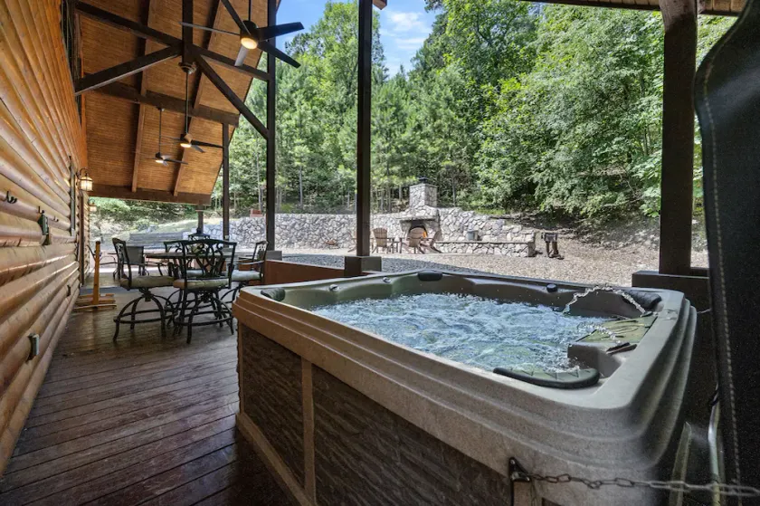 PRIVATE Peaceful Cabin on 1.5 Acres with Hot Tub, Deck & HUGE Outdoor Fireplace! - Image 1