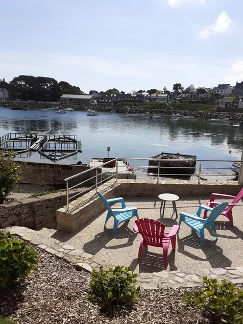On the port of Loguivy-de-la-mer.... Feet in the water... - Image 1