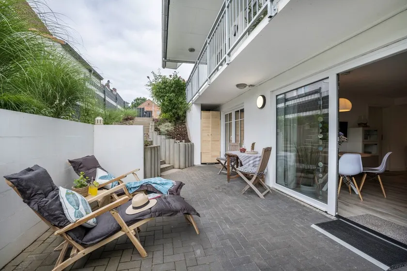 Appartamento 'He, wat mooi' con terrazza privata e Wi-Fi a Lübeck-Travemünde - Image 1