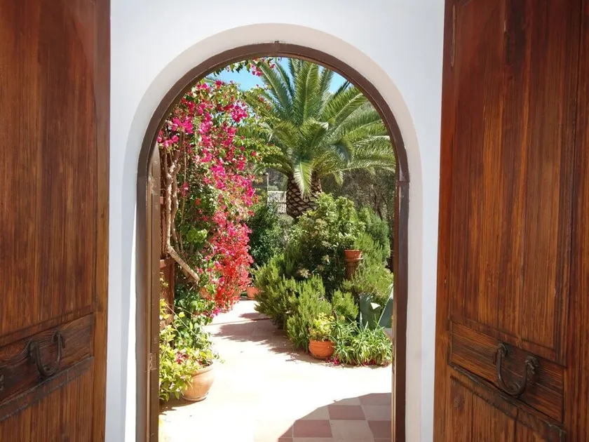 Relaxation in Mediterranean garden landscape at the large private pool - Image 1