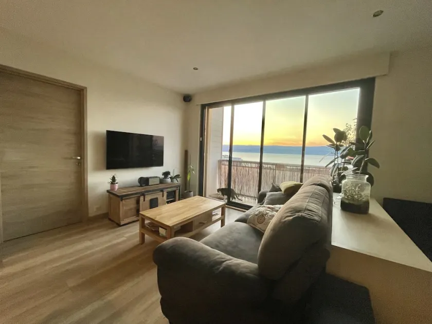 Panoramic Lake Geneva views, 9th floor, 2 renovated bedrooms, spa a stroll away - Image 1