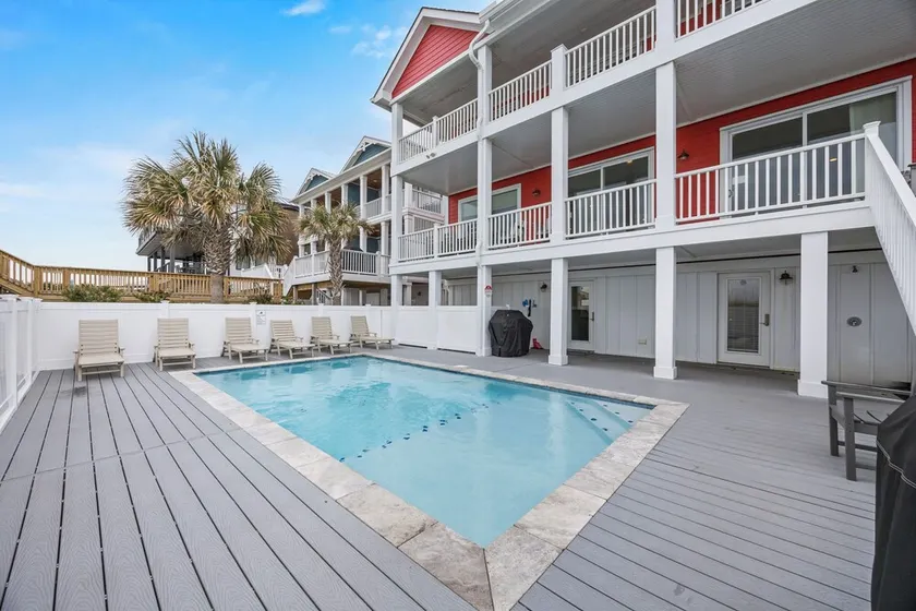 Moins de stress: Kure Beach, 5 chambres en bord de mer duplex et animaux de compagnie. - Image 1