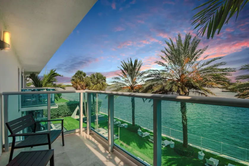 2 Bedroom-2 Bathroom with Canal Front Balcony Steps Away from Bal Harbour Beach - Image 1