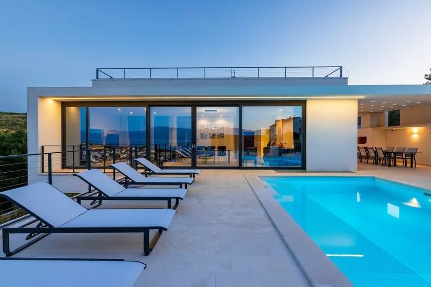 Beautiful Villa Adriatis with pool in Brač, BBQ, family - Image 1