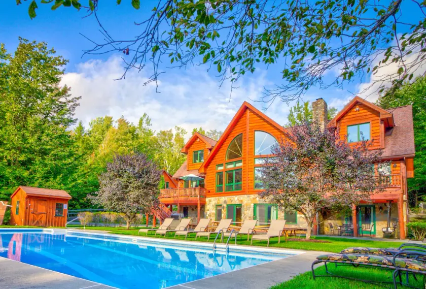 Most Luxury 7000 Sq ft Log Estate with Pool Hot Tub Sauna - Image 1