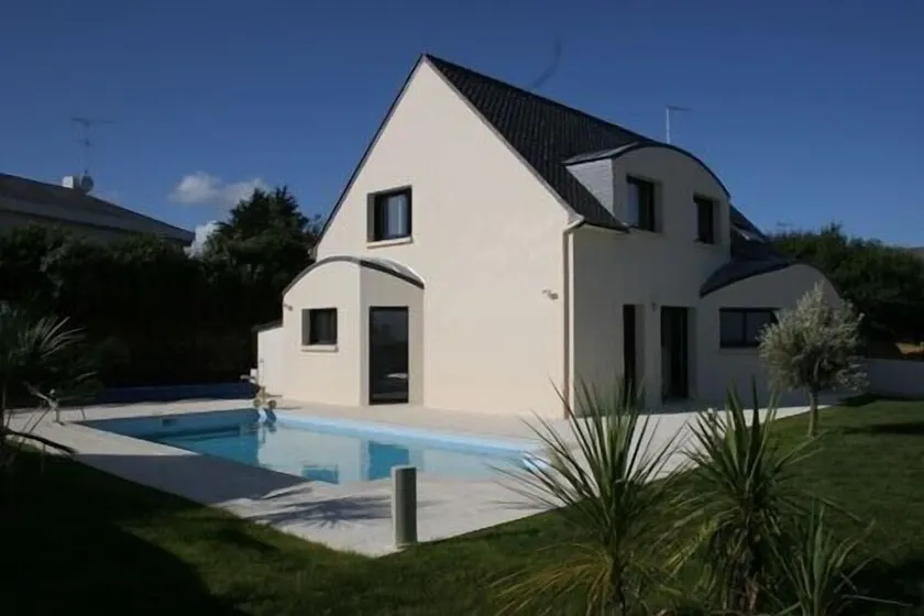 Villa med pool nær stranden i Bretagne (Pouldu) havudsigt 12 personer - Image 1