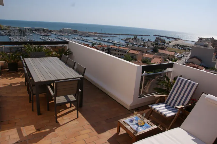 Canet - 2 room apartment + cabin, terraces + panoramic balcony with sea view - Image 1