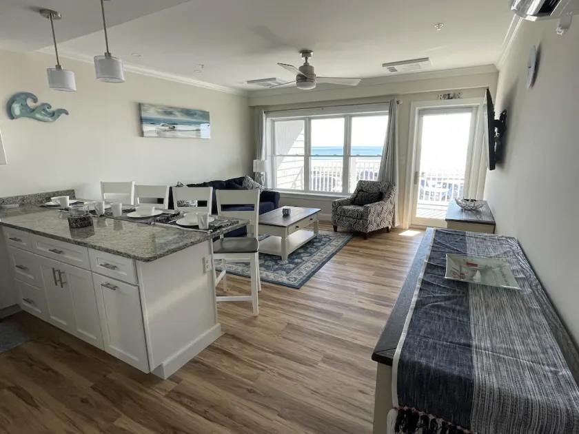 Ocean front condo with beautiful beach view furnished family vacation condo. - Image 1