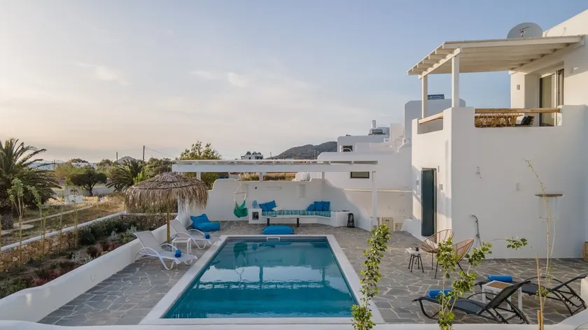 Villa Ester Unique Beachfront 4BR with Private Pool at Kastraki, Naxos - Image 1