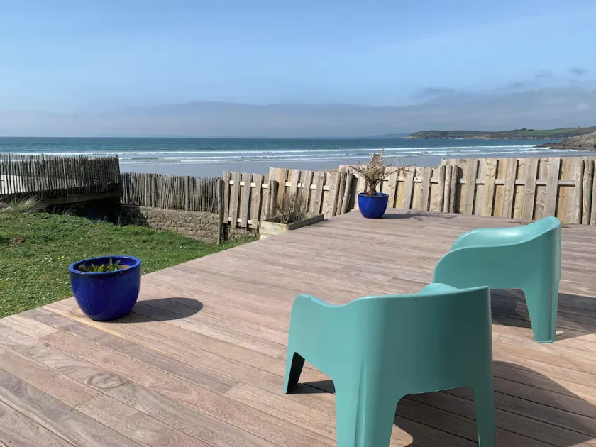 Feet in the water!  The beach 30 meters away La Perle des Oyats 180° view - Image 1