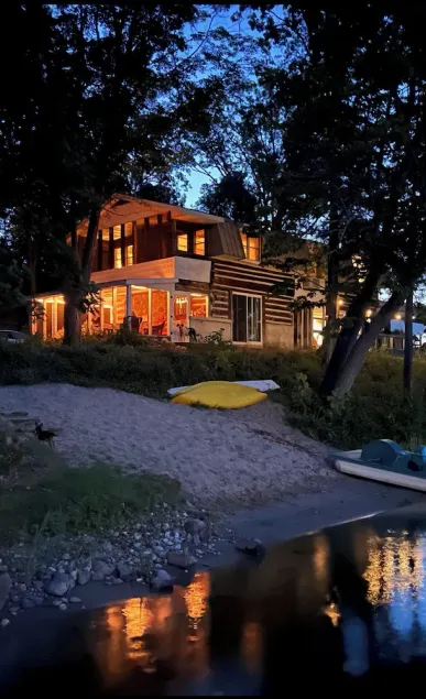 Cozy rustic log cottage with small private beach, 3 fireplaces and lots of space - Image 1