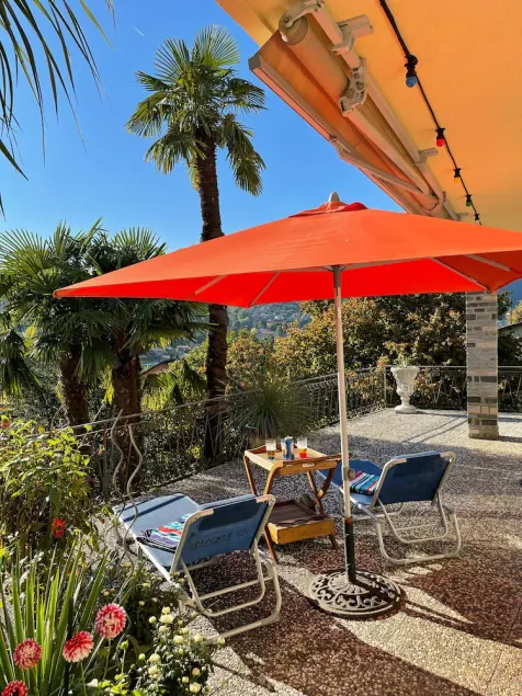 Sunny 4-room apartment with large palm terrace. Lake view - Image 1
