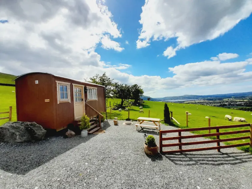 Croft head Shepherd's hut on traditional Lakeland farm - Image 1