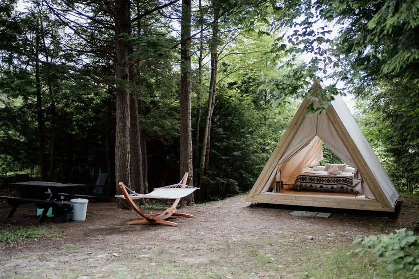 A-Frame Site 2 | Queen Bed | Pond View - Image 1