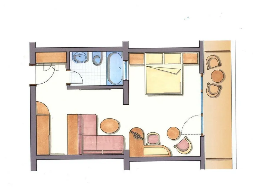 Suite, separate toilet and shower/bathtub, 2 bed rooms - Image 1
