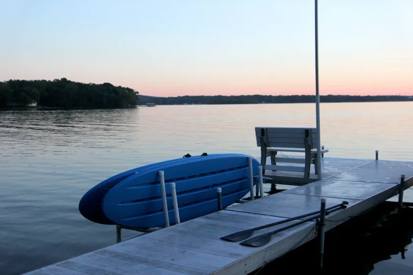 Lake Home on a Peninsula on Lake Nagawicka. - Image 1