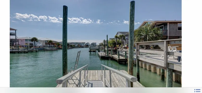 Water front Canal house south end topsail island boatswimdock and beach access - Image 1