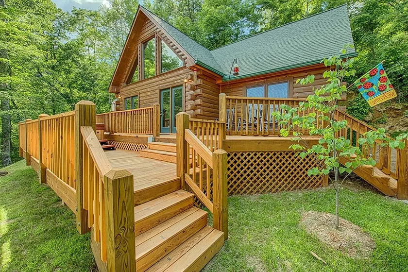 Charm 2 BR Log Home - Super vues, acc��s pavé, spa, privé et WIFI - Image 1