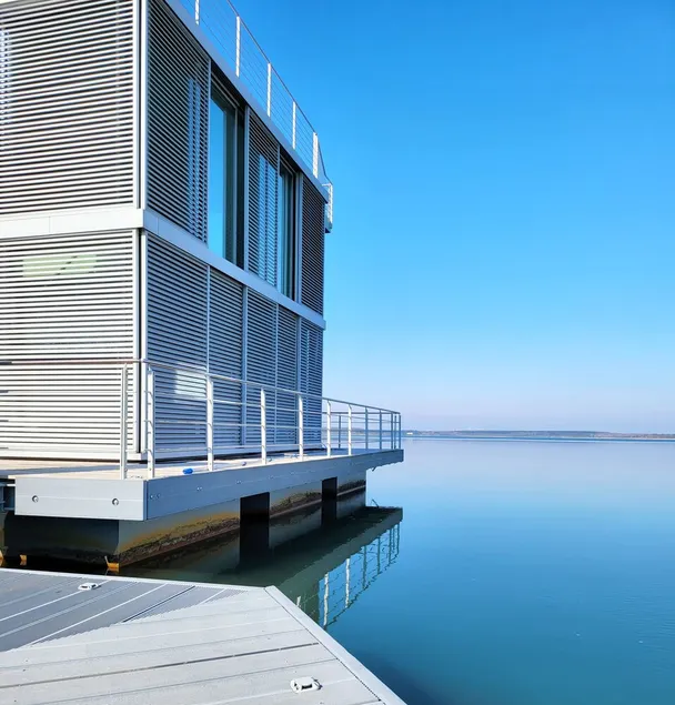 5-star floating vacation home on Lake Geierswald - Image 1