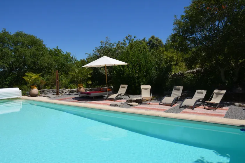 Smukke attende mas på private grunde 3 ha, 5x12 m pool, Les Vans 5 minutter - Image 1
