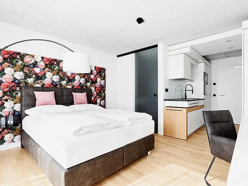 Livisit Bergpartment 32 - chambre double de 27 m² - avec coin cuisine et salle de bains - Image 1
