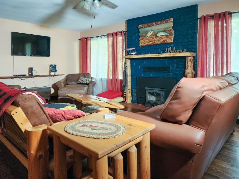 Walk to White River • Firepit • Grill on deck • 3BR Retreat - Image 1