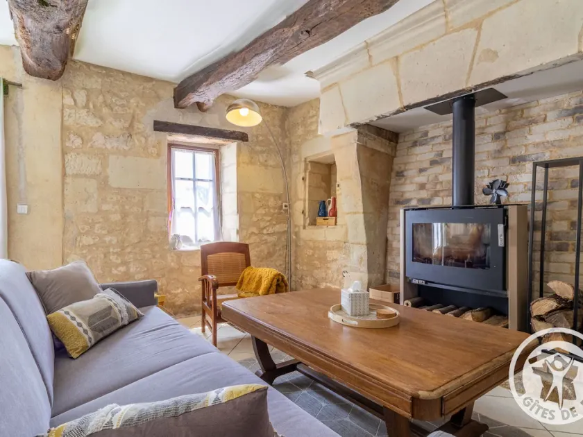 Encantadora casa de piedra en pueblo vinícola, cerca de Saumur, con terraza privada y todas las comodidades - Image 1