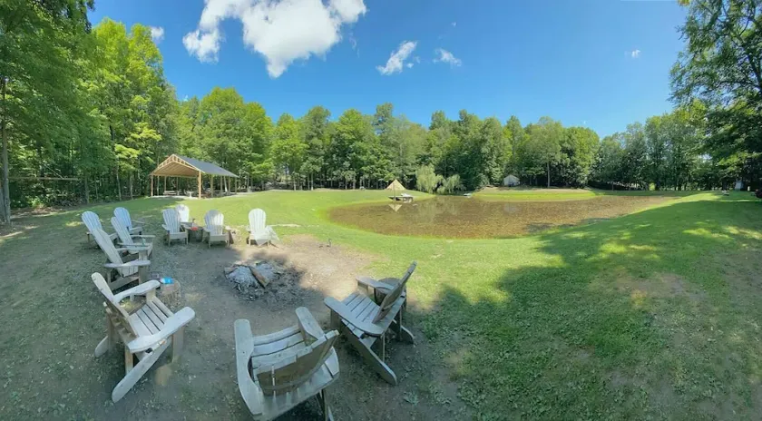 Full Site Woodland Glamping Rental near 3 of NY's Finger Lakes for 14+  - Image 1