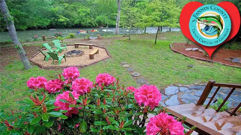 River Mist Log Cabin, Waterfront, HotTub, Fiske, WiFi, Fire Pit, Blue Ridge - Image 1