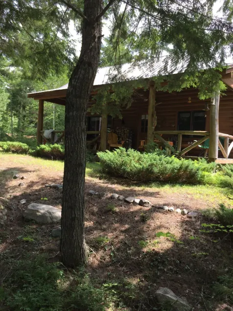 Timmerstuga på tyst vildmarksjön i Downeast Lakes Region i Maine - Image 1