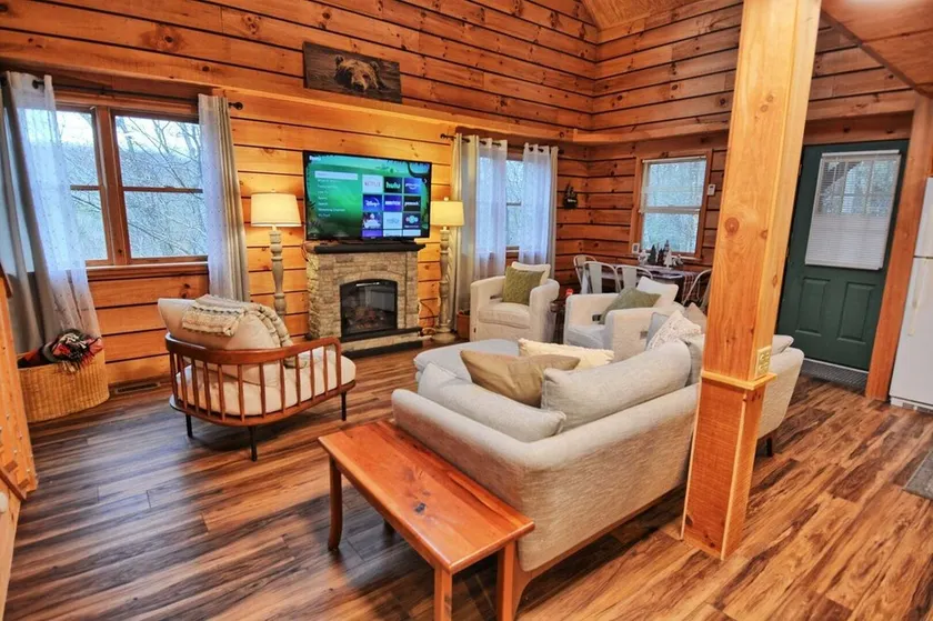 The Fairy Woods Cabin in Banner Elk, NC, offers a cozy retreat for up to 8 guests. - Image 1