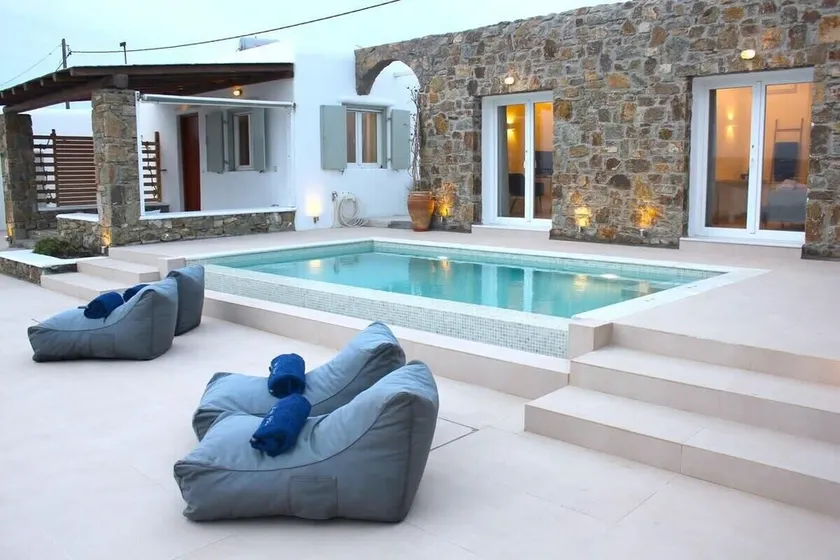 Mykonian Luxury Light Blue Villa with Private Pool - Image 1