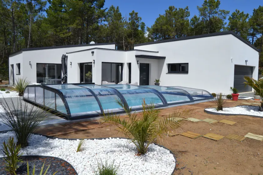 Contemporary villa with a heated pool near the beach and the forest - Image 1