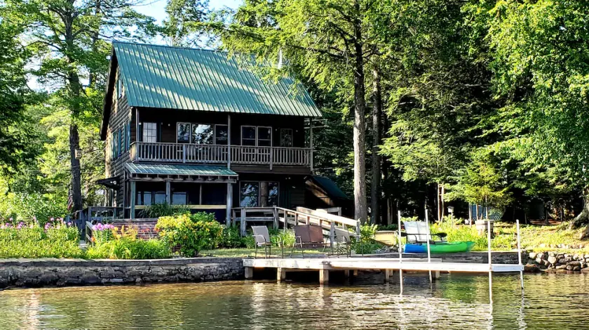 PatriotsRest: Adirondack private waterfront with fishing / swimming / boat dock - Image 1