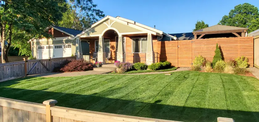 Vivid colorful craftsman with patio and fire pit - Image 1